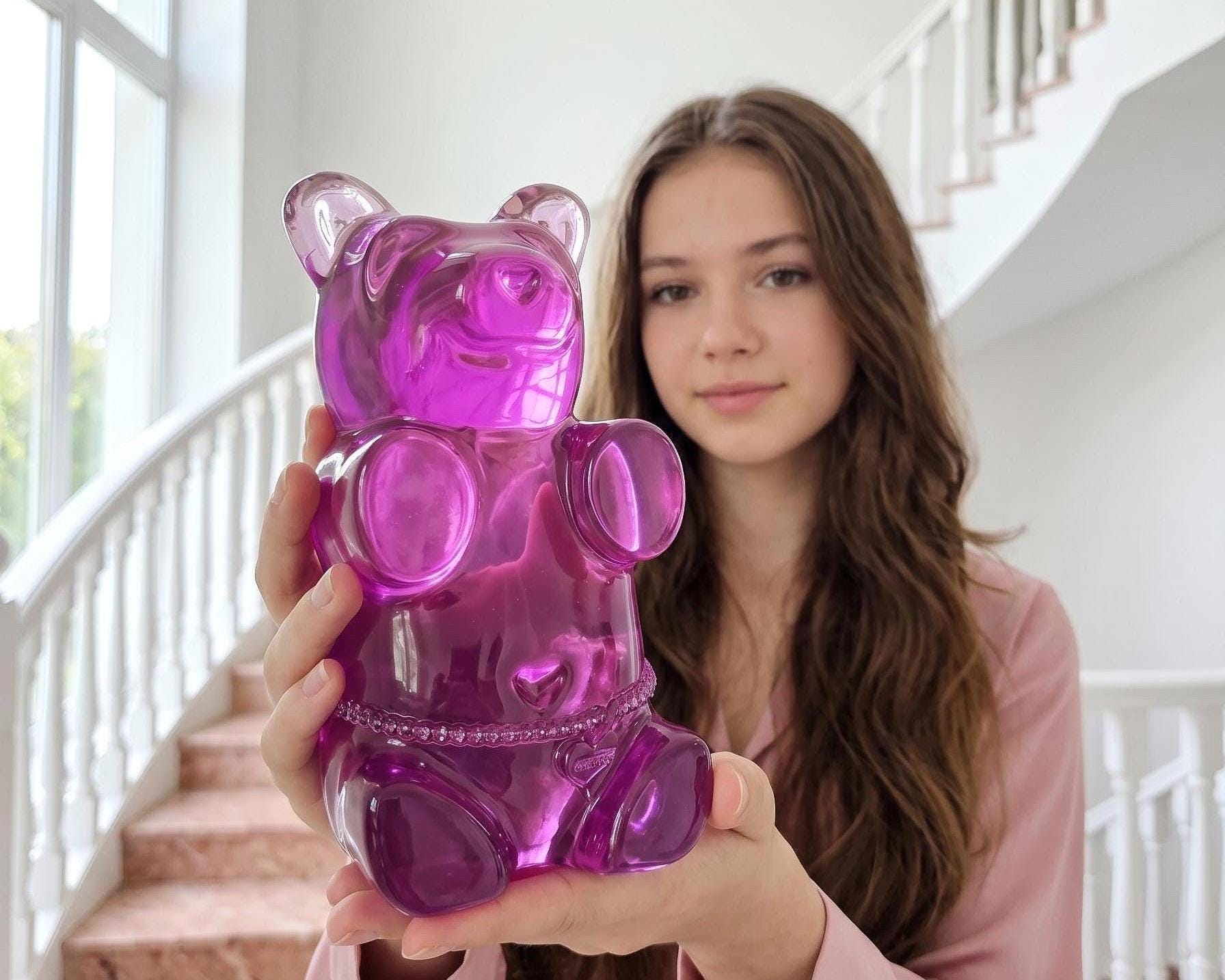 Oliver & Olivia Gummy Bear Wall Art | Pop Art Sculpture for Gallery Wall, Nursery Decor, Kids Room Decor, Cute 6 Inch Bear