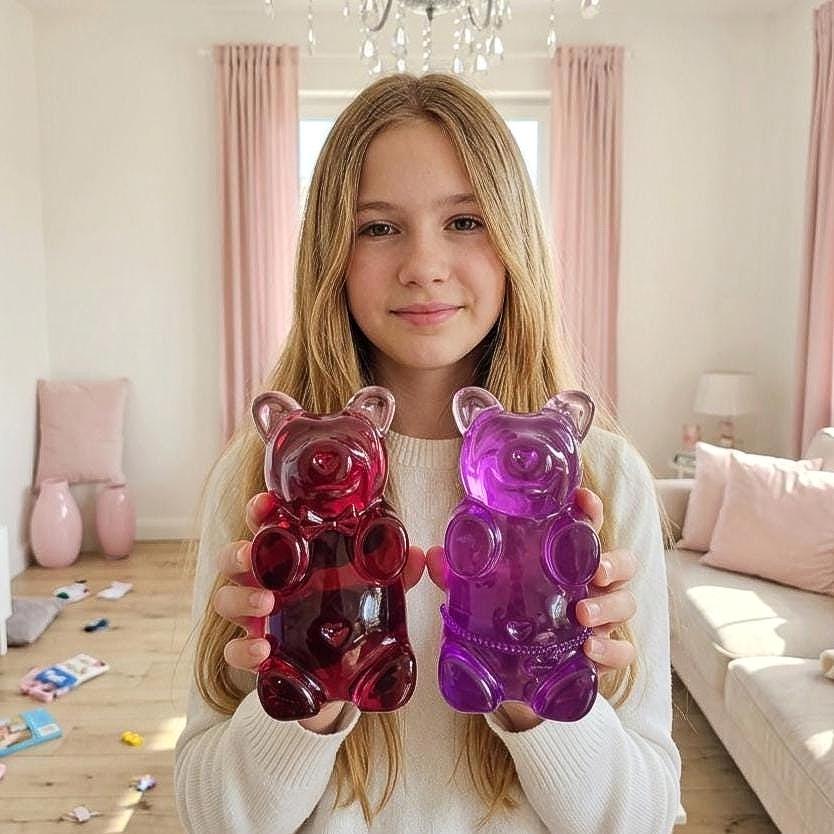 Oliver & Olivia Gummy Bear Wall Art | Pop Art Sculpture for Gallery Wall, Nursery Decor, Kids Room Decor, Cute 6 Inch Bear