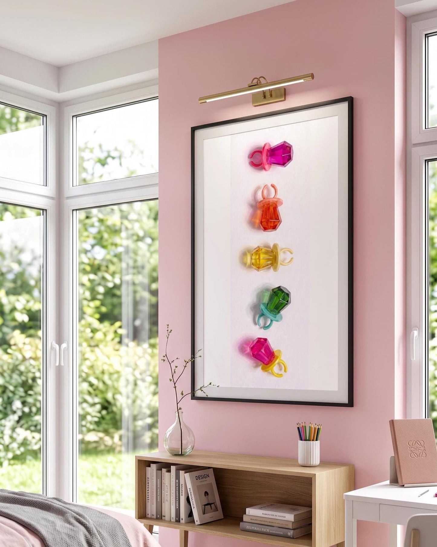 Retro Candy Jewel Print | Bright Neon Pop Art Decor | Sweet Tooth Wall Art | Unframed Square Poster