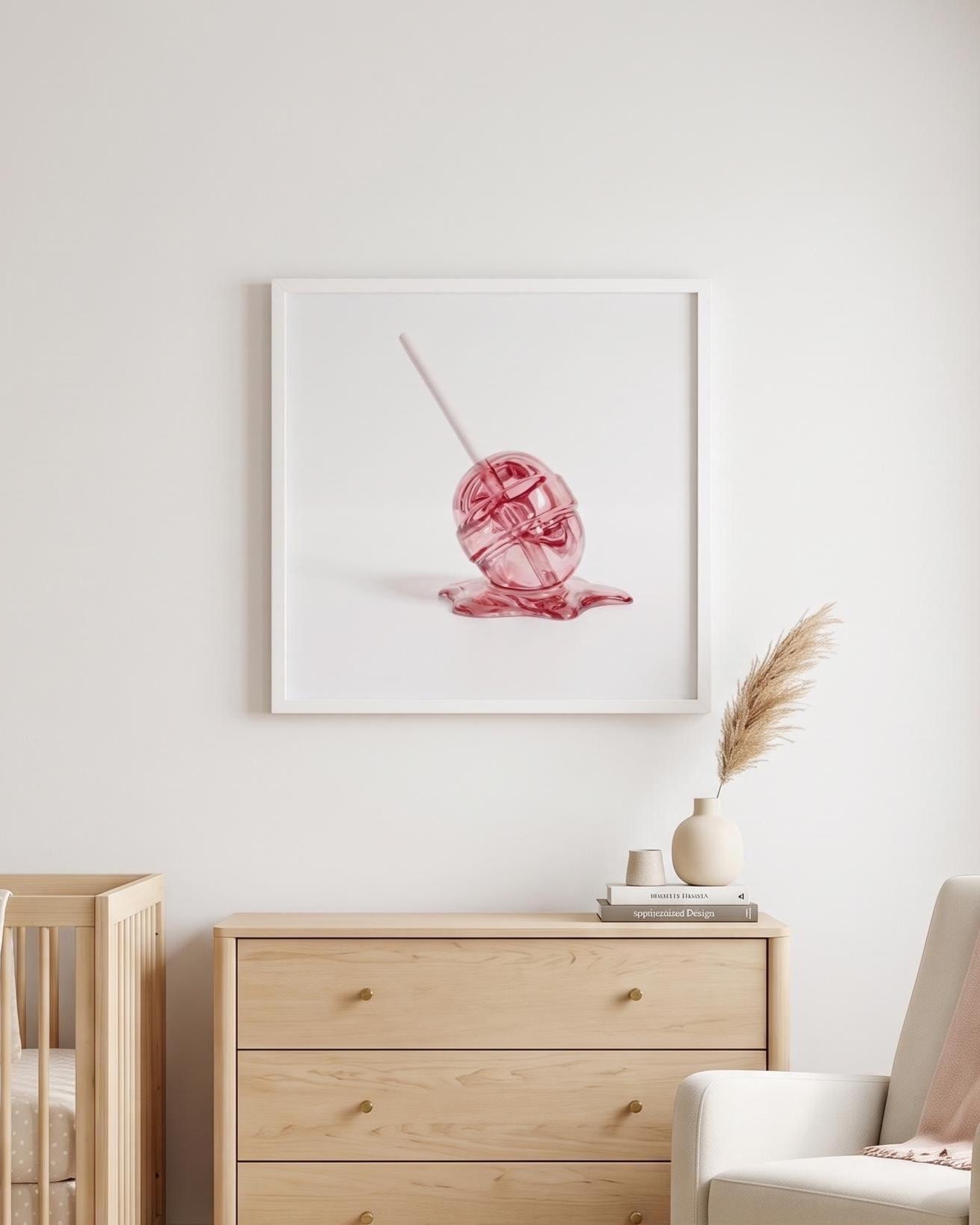 Melting Lollipop Fine Art Print | Pop Art Candy Sculpture Wall Decor | Modern Kitchen Art