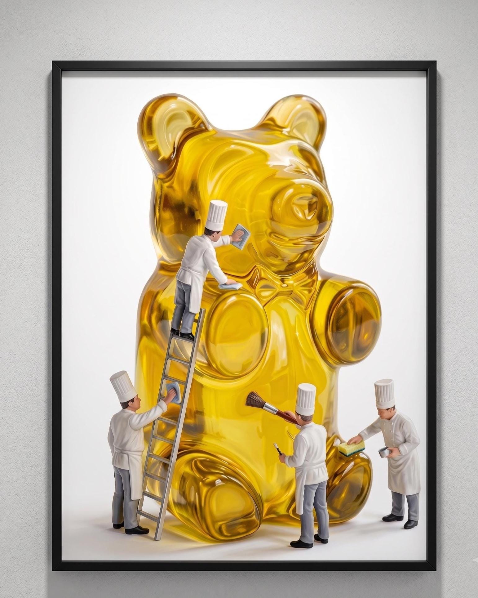 Yellow Gummy Bear Fine Art Print | Tiny Chef Pop Art | Kids Playroom Decor