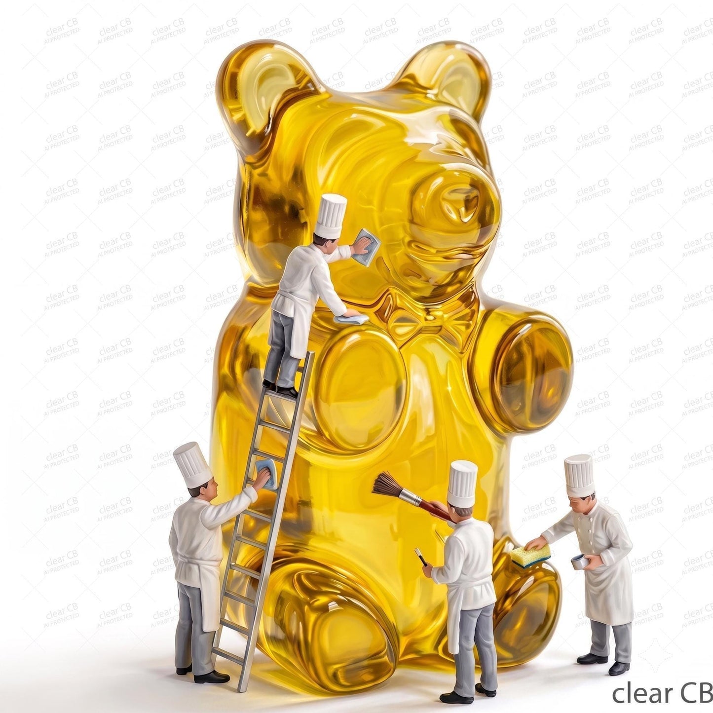 Yellow Gummy Bear Fine Art Print | Tiny Chef Pop Art | Kids Playroom Decor