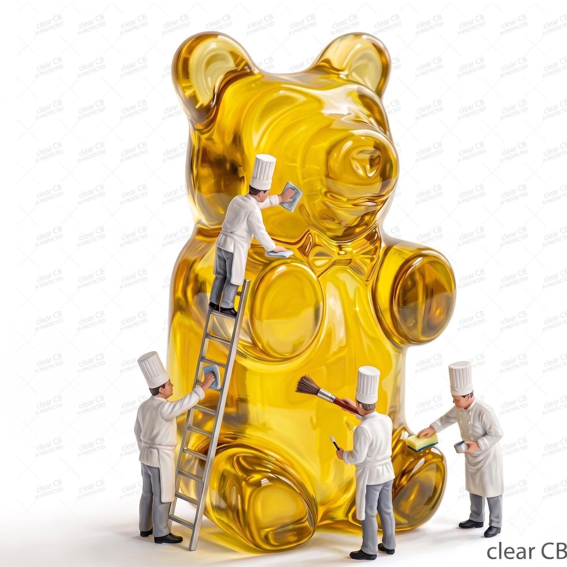 Yellow Gummy Bear Fine Art Print | Tiny Chef Pop Art | Kids Playroom Decor