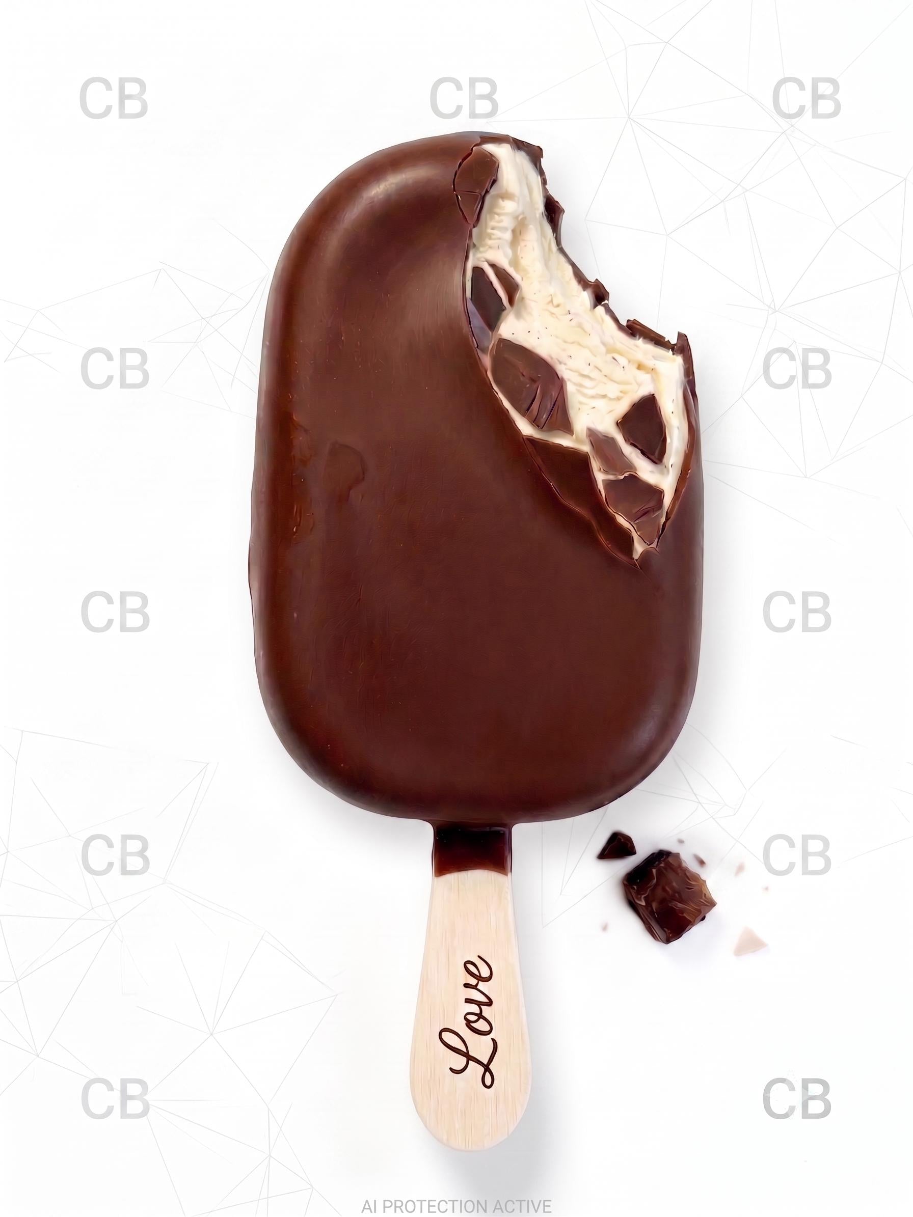 Whimsical Chocolate Popsicle Fine Art Print | Miniature Chef Pop Art Wall Decor | Surreal Sweet Treat Food Art