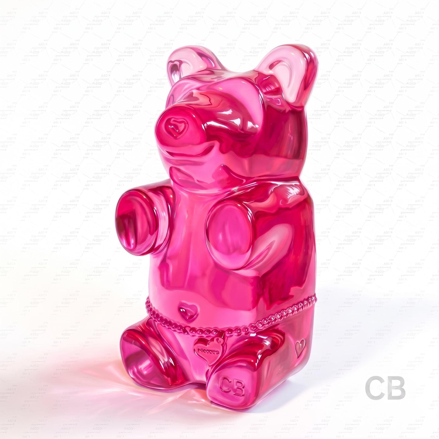 Gummy Bear Pop Art Print | Contemporary Candy Wall Decor | Miniature Chef Wall Decor | Fine Art Print | Colorful Hip Aesthetic Room Art