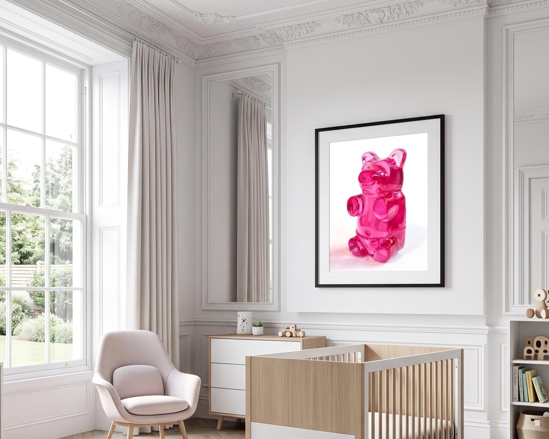 Gummy Bear Pop Art Print | Contemporary Candy Wall Decor | Miniature Chef Wall Decor | Fine Art Print | Colorful Hip Aesthetic Room Art