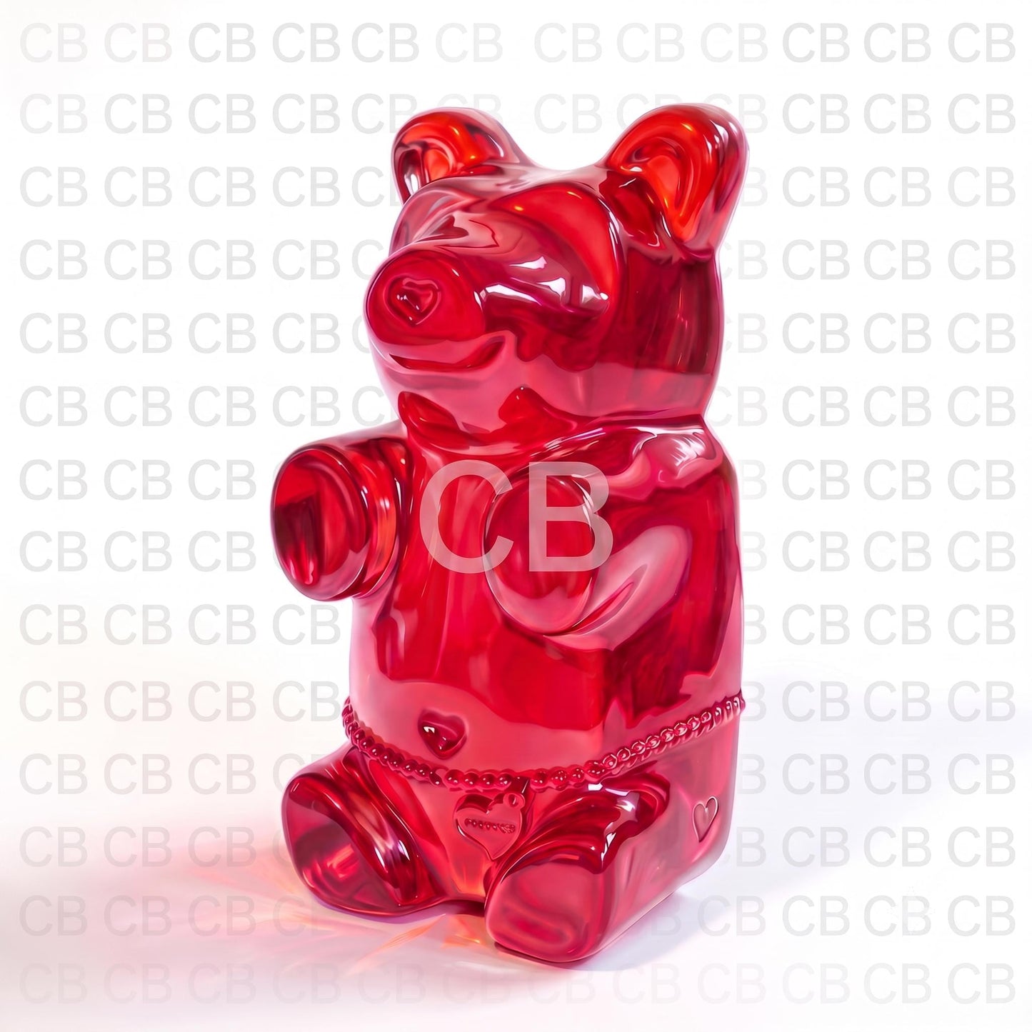 Gummy Bear Pop Art Print | Contemporary Candy Wall Decor | Miniature Chef Wall Decor | Fine Art Print | Colorful Hip Aesthetic Room Art