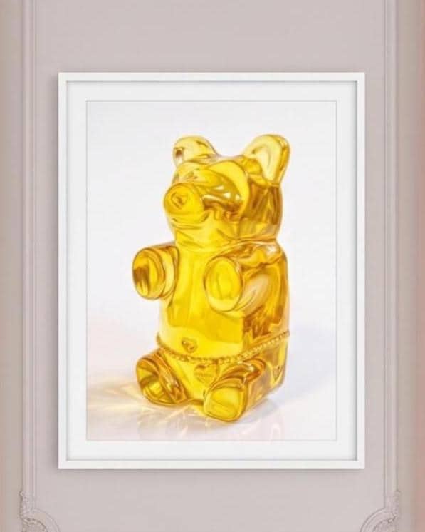 Gummy Bear Pop Art Print | Contemporary Candy Wall Decor | Miniature Chef Wall Decor | Fine Art Print | Colorful Hip Aesthetic Room Art