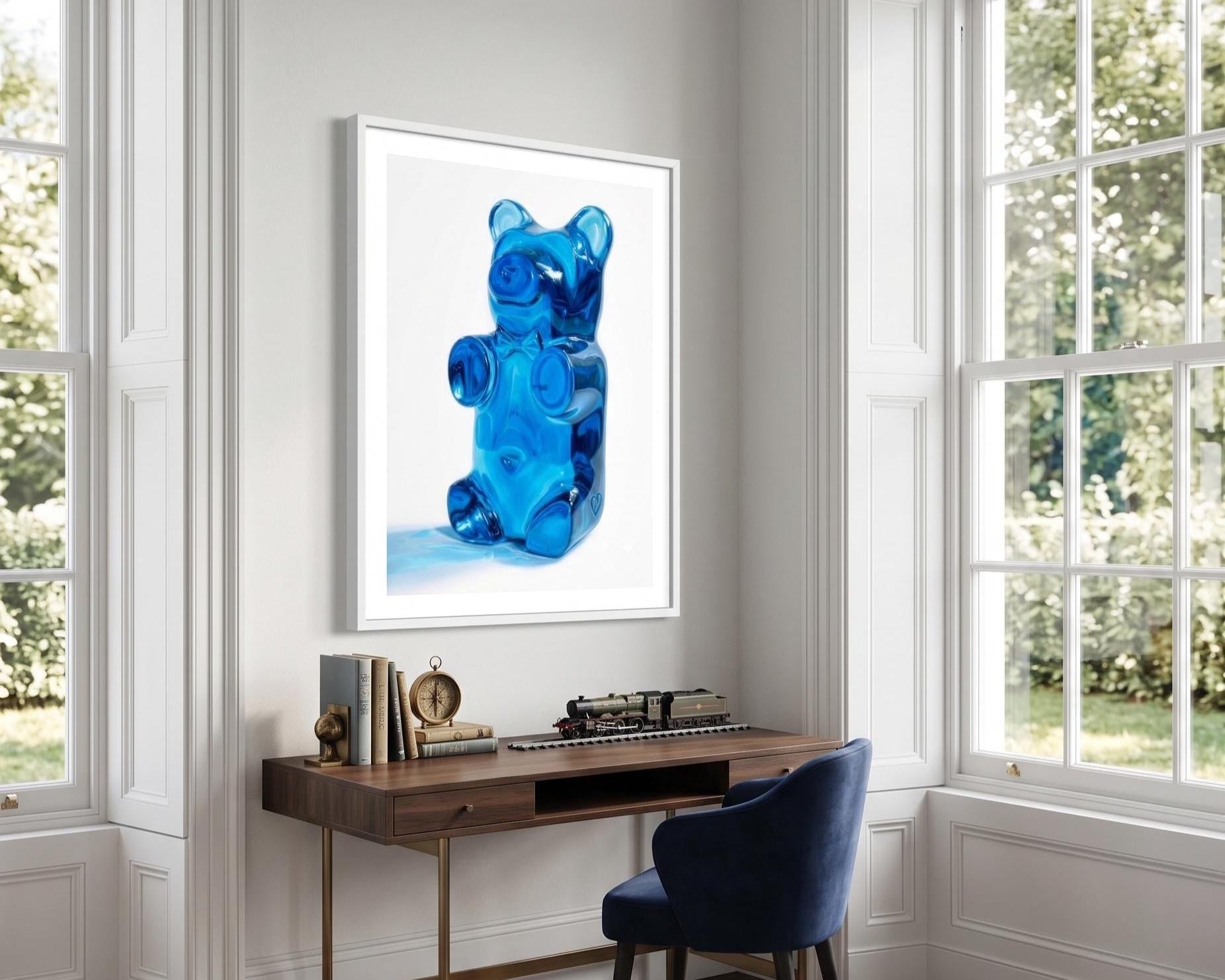 Gummy Bear Fine Art Print | Bright Candy Pop Art Wall Decor | Modern Kitchen Decor | Whimsical Miniature Chef Wall Art