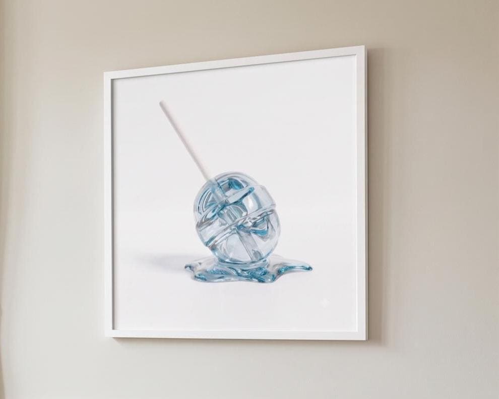 Melting Lollipop Fine Art Print | Pop Art Candy Sculpture Wall Decor | Modern Kitchen Art