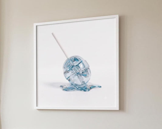Melting Lollipop Fine Art Print | Pop Art Candy Sculpture Wall Decor | Modern Kitchen Art