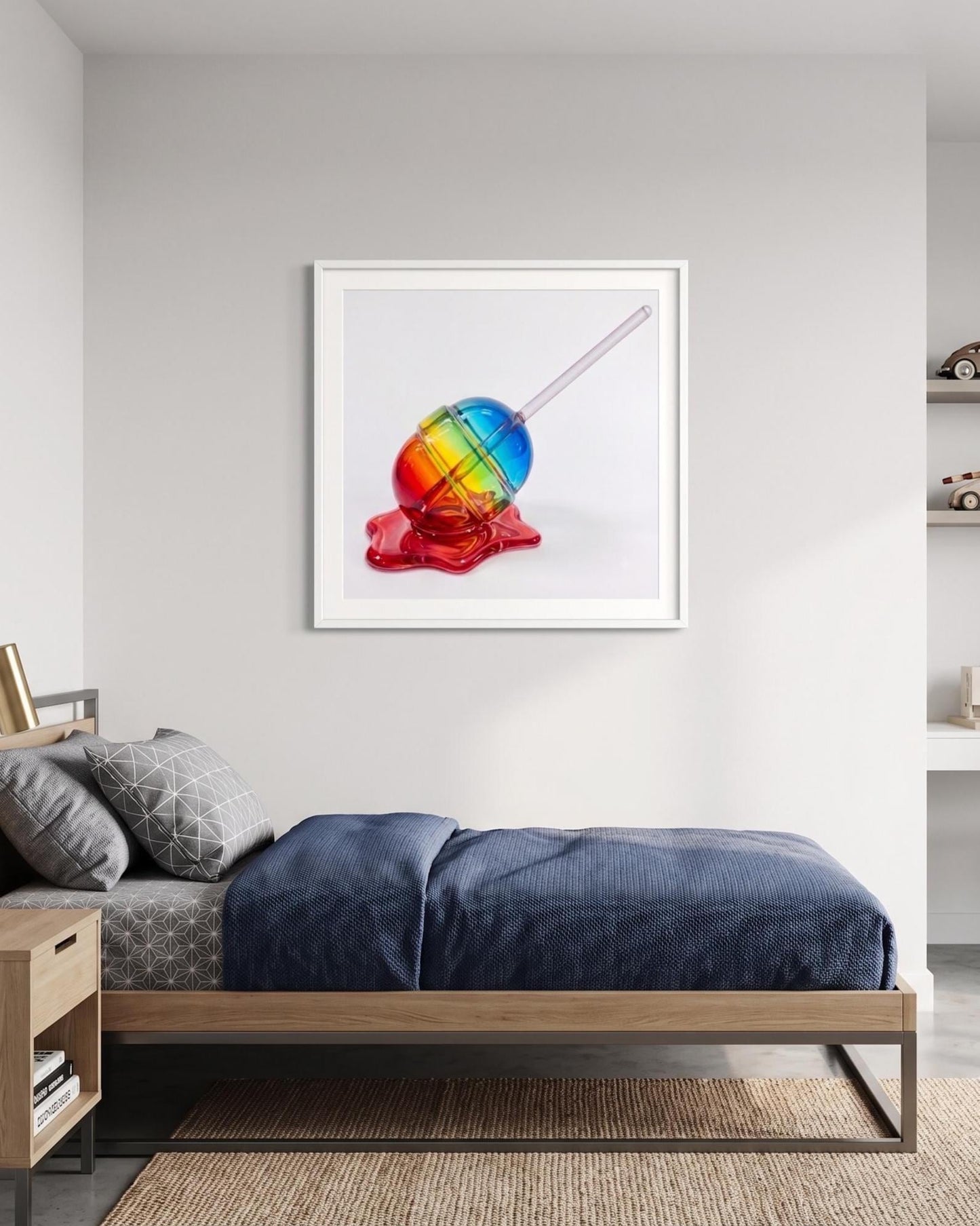 Melting Rainbow Ombré Lollipop – Fine Art Pop Art Print