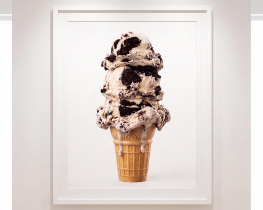 Ice Cream Cone Art Print | Sweet Nursery Wall Art | Playful Kitchen Decor | Kids Room Wall Art | Tiny Chef Food Illustration