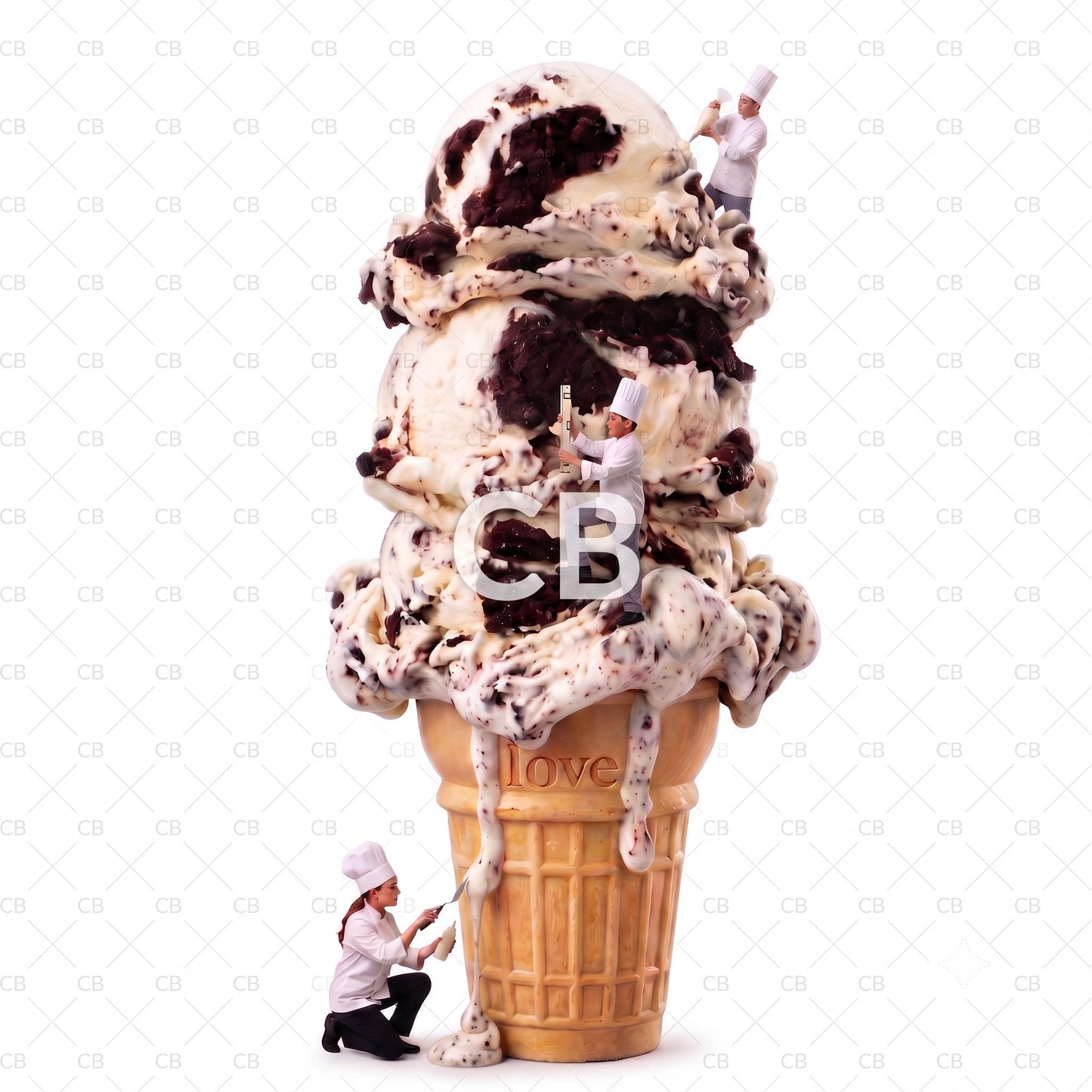 Ice Cream Cone Art Print | Sweet Nursery Wall Art | Playful Kitchen Decor | Kids Room Wall Art | Tiny Chef Food Illustration