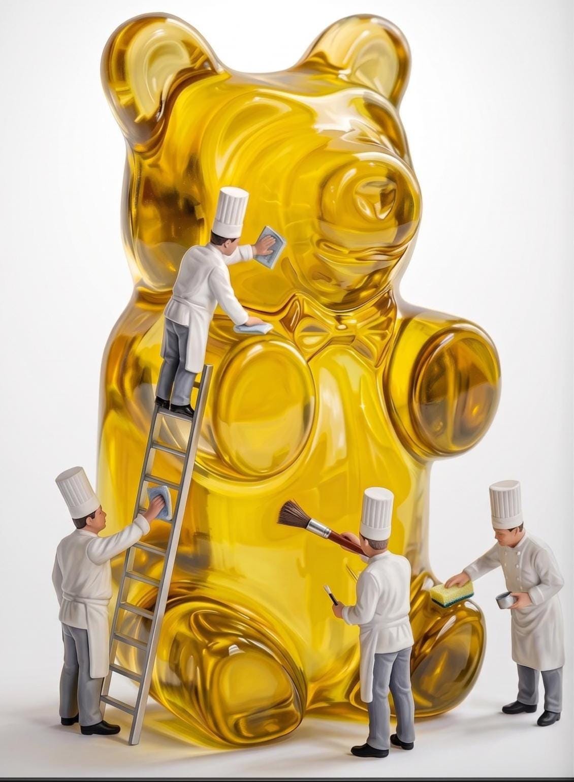 Yellow Gummy Bear Fine Art Print | Tiny Chef Pop Art | Kids Playroom Decor