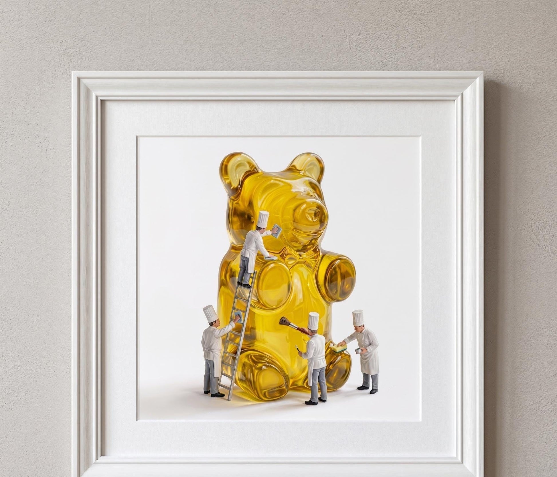 Yellow Gummy Bear Fine Art Print | Tiny Chef Pop Art | Kids Playroom Decor