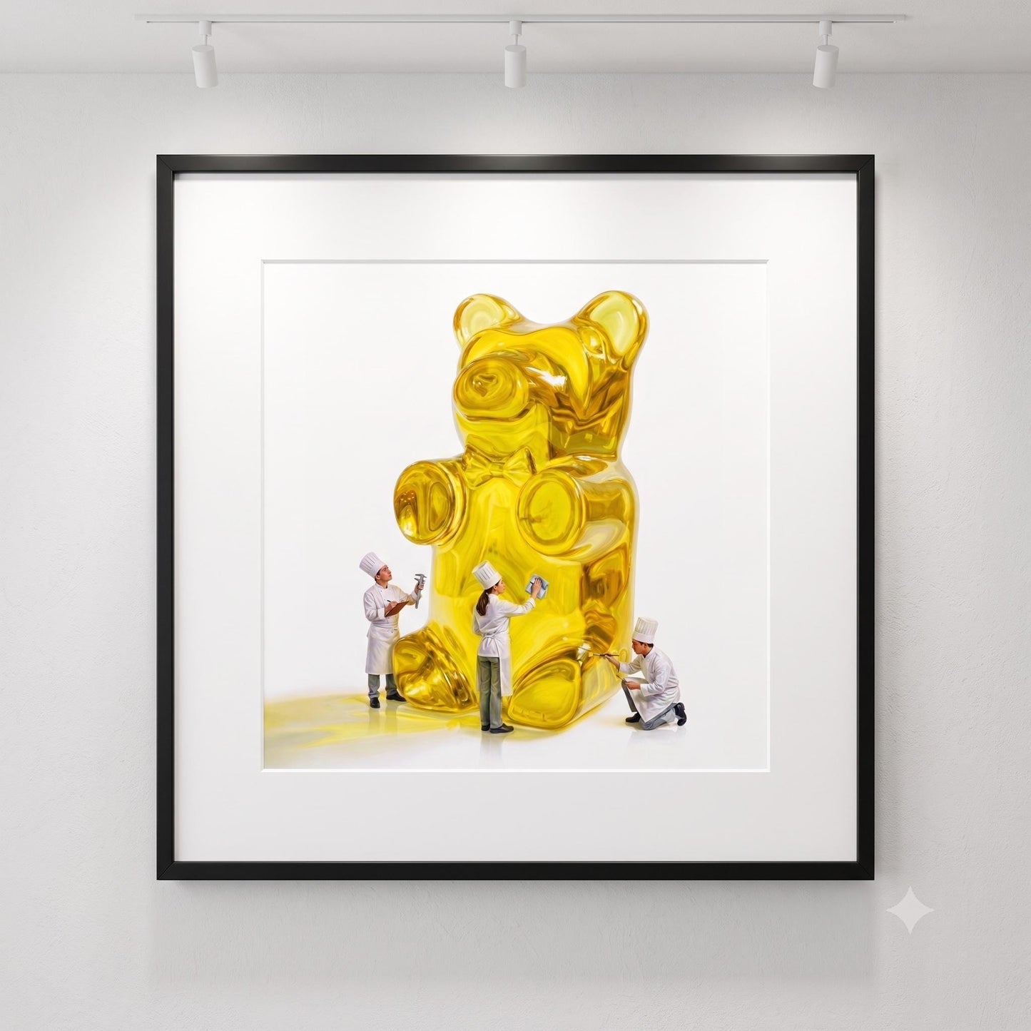Gummy Bear Fine Art Print | Bright Candy Pop Art Wall Decor | Modern Kitchen Decor | Whimsical Miniature Chef Wall Art