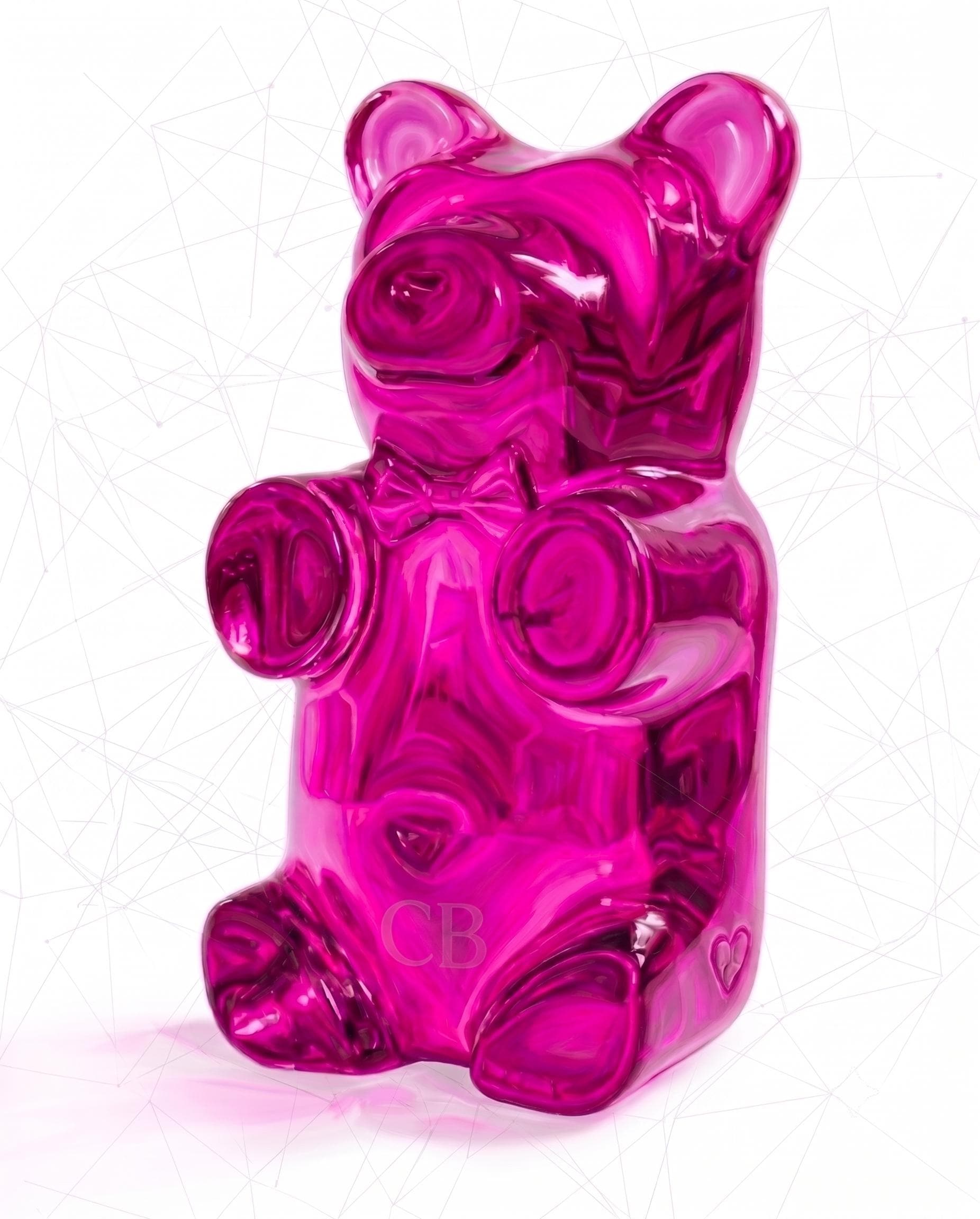 Gummy Bear Fine Art Print | Bright Candy Pop Art Wall Decor | Modern Kitchen Decor | Whimsical Miniature Chef Wall Art