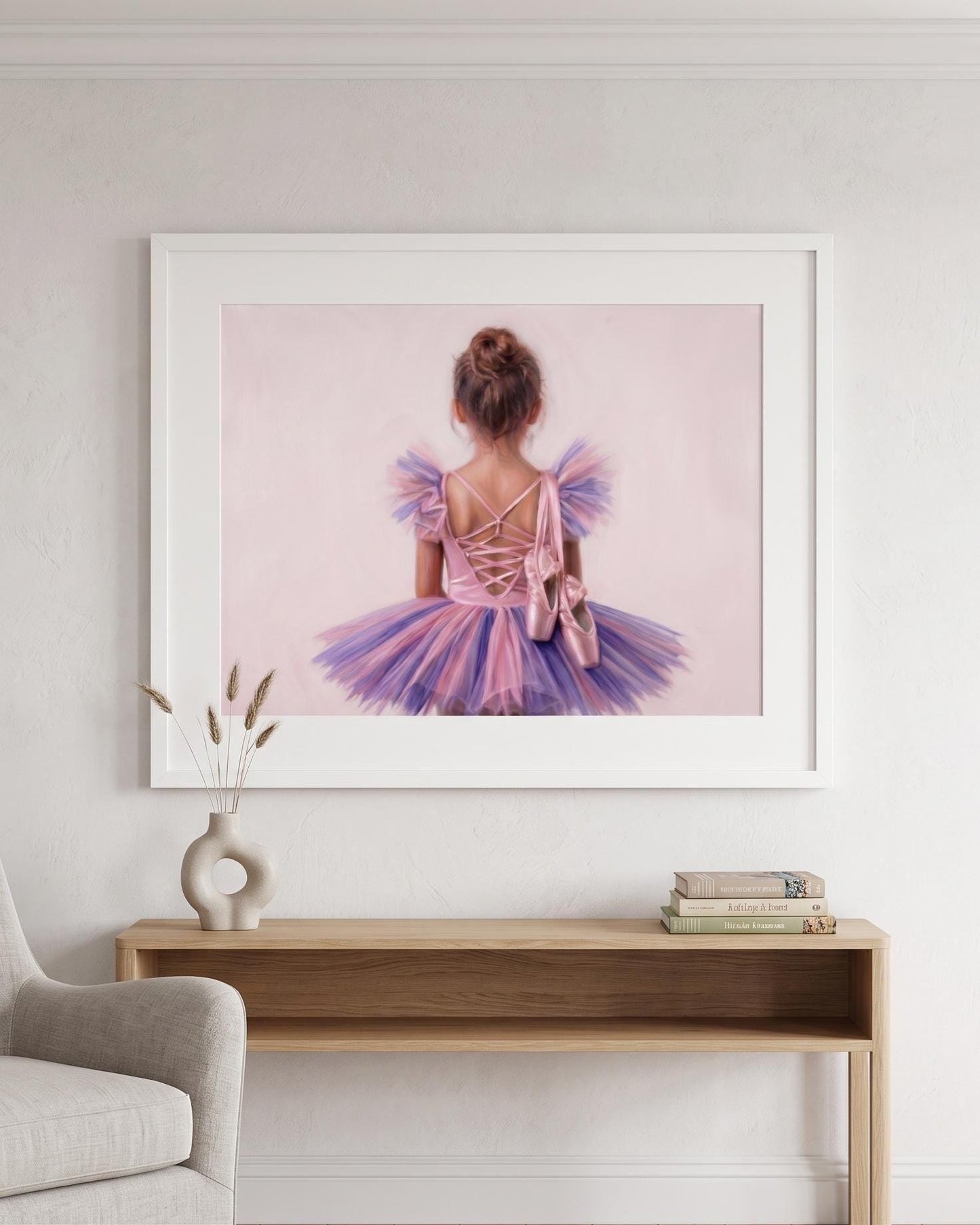 Little Ballerina Wall Art | Pink and Purple Tutu Print | Girls Nursery Decor | Ballet Dancer Poster | Dance Themed Room | Gift for Dancer