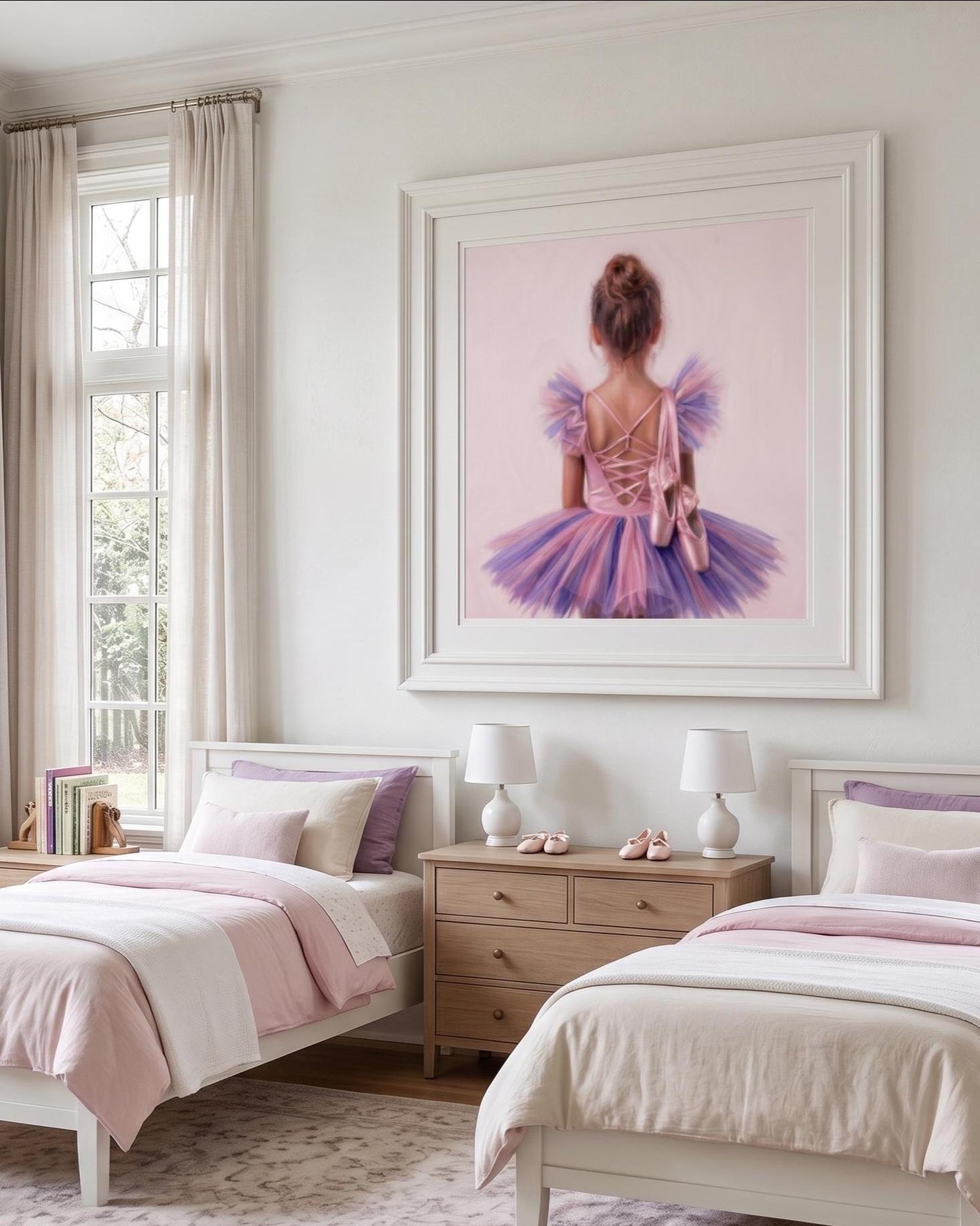 Little Ballerina Wall Art | Pink and Purple Tutu Print | Girls Nursery Decor | Ballet Dancer Poster | Dance Themed Room | Gift for Dancer