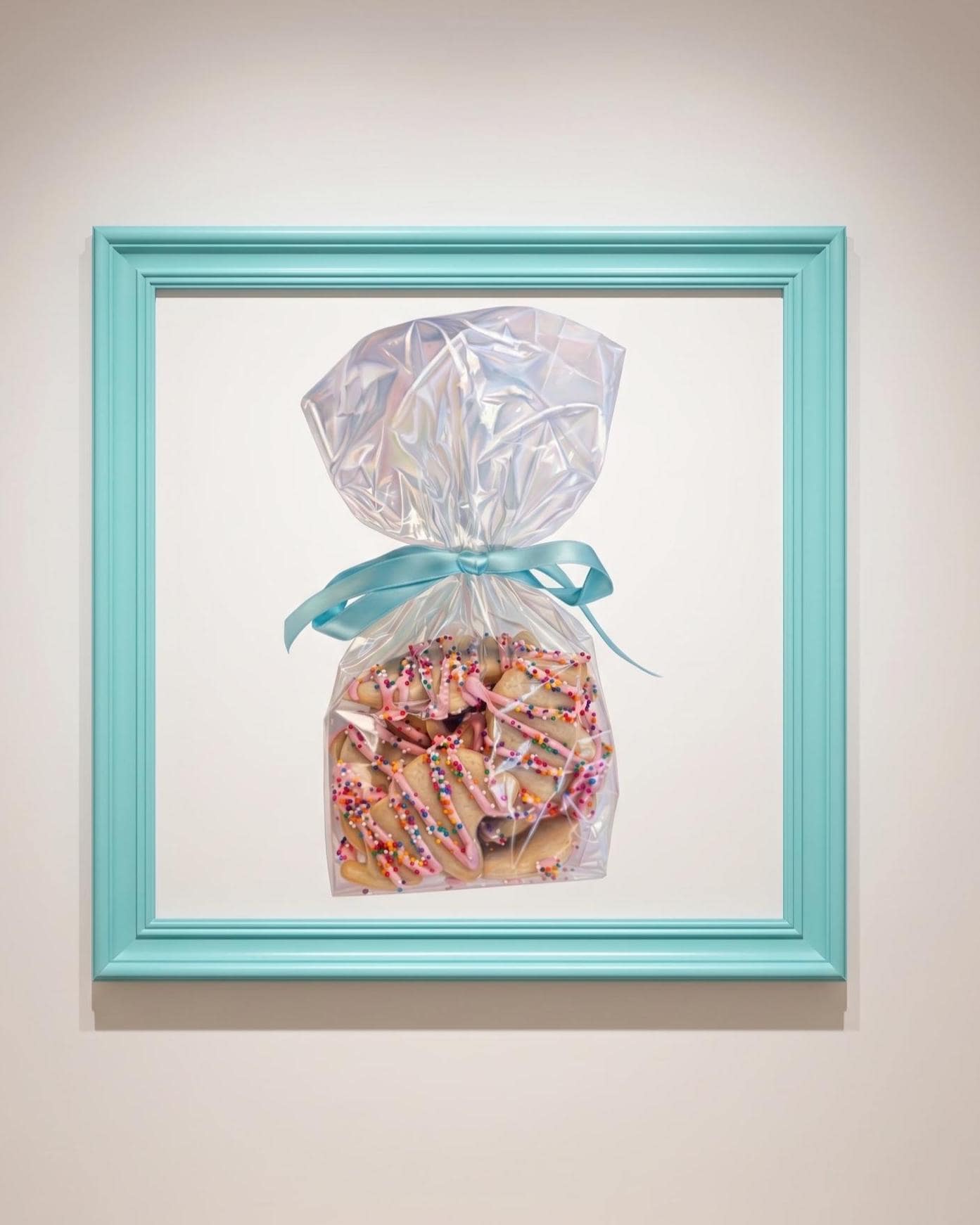 Frosted Animal Cookie Art Print, Pop Art Sweet Treat Wall Decor, Nostalgic Circus Animal Cookie Painting, Tiny Chef Art