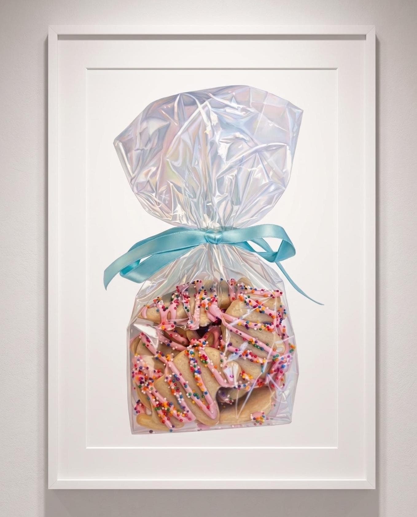 Frosted Animal Cookie Art Print, Pop Art Sweet Treat Wall Decor, Nostalgic Circus Animal Cookie Painting, Tiny Chef Art