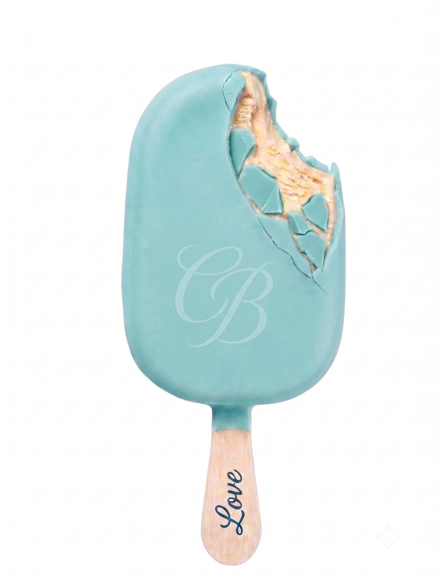 Baby Blue Ice Cream Bar Fine Art Print | Miniature Chefs, Surreal Food Wall Decor
