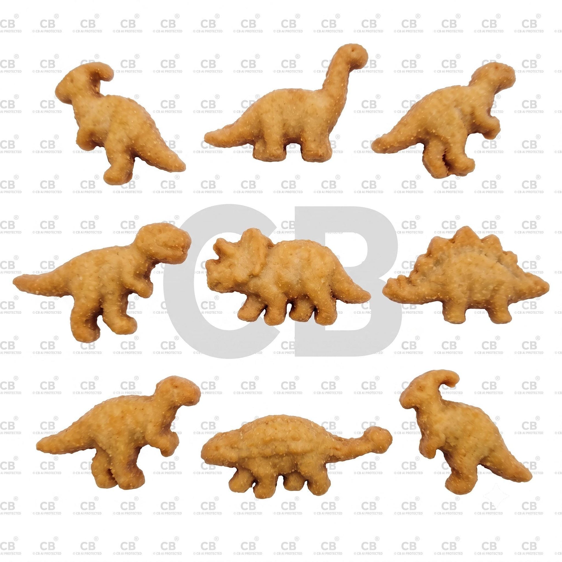 Dinosaur Chicken Nugget Fine Art Print | Contemporary Food Pop Art | Nostalgic Kitchen Decor | Playroom Wall Art | Funny Quirky Poster
