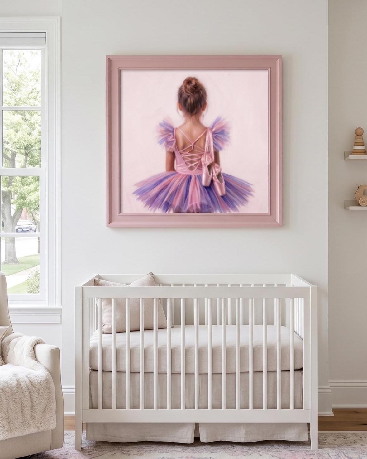 Little Ballerina Wall Art | Pink and Purple Tutu Print | Girls Nursery Decor | Ballet Dancer Poster | Dance Themed Room | Gift for Dancer