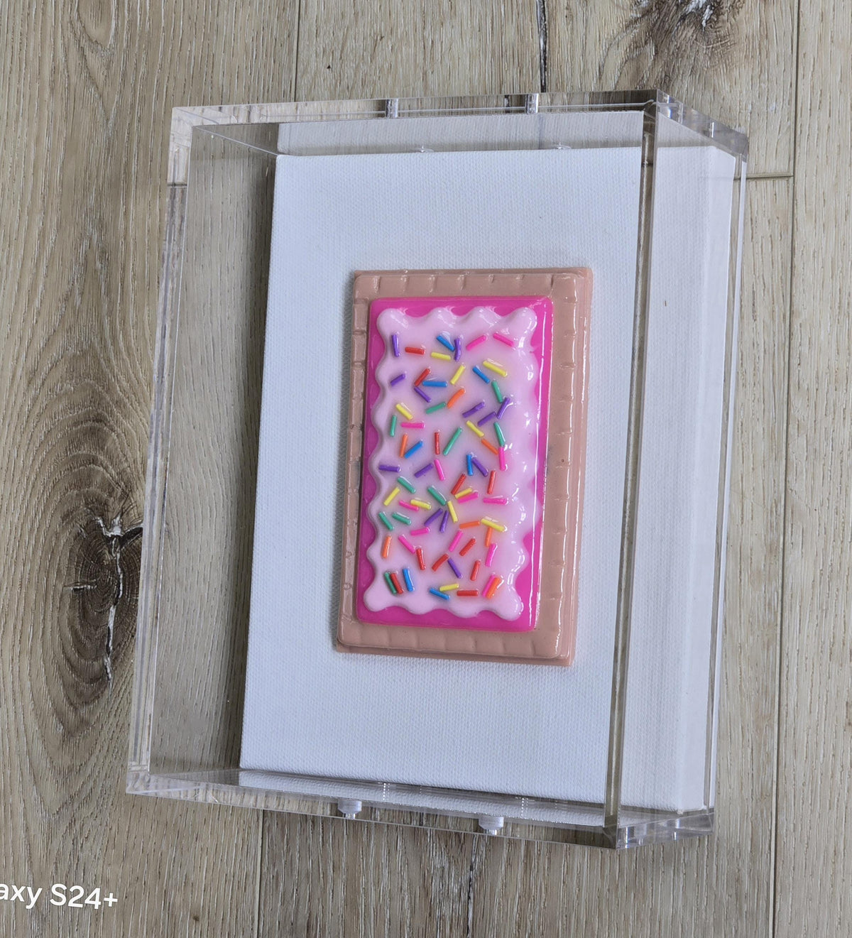 Pastery Wall Art | Resin Candy Sculpture in Acrylic Shadow Box (Nostalgic Decor)
