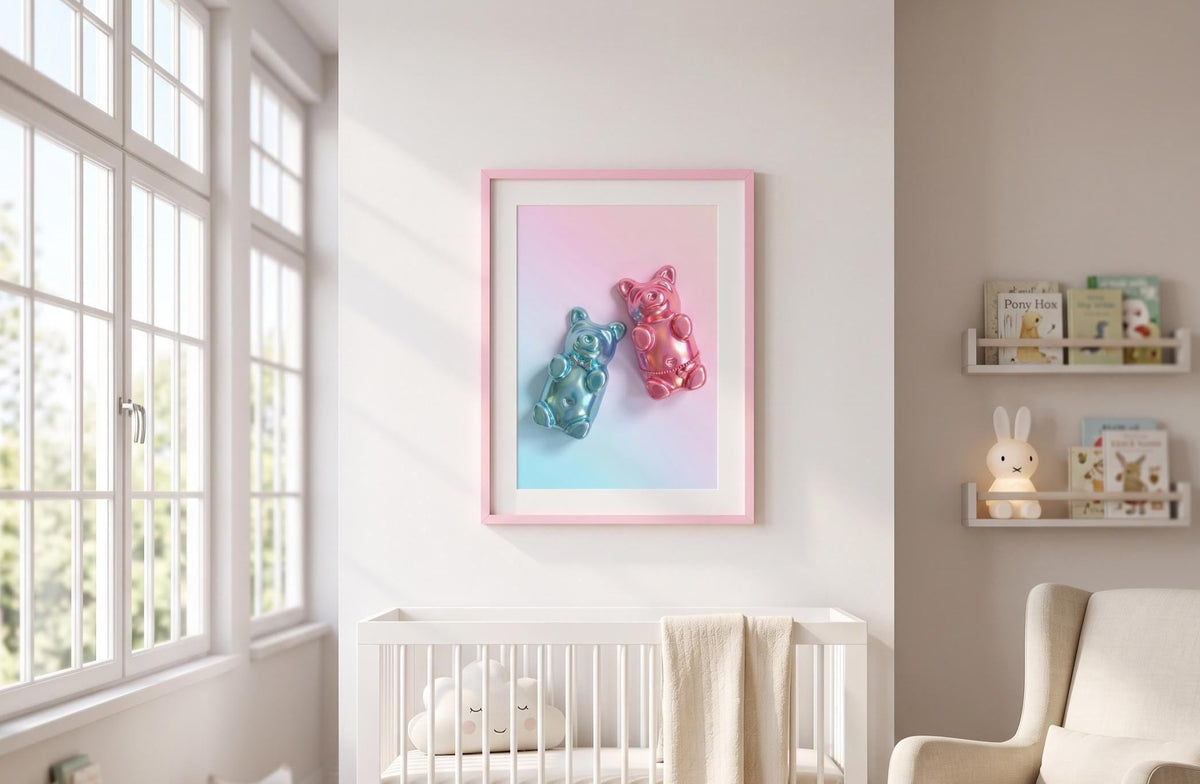 Gummy Bear Print | Pop Art Candy Fine Art Poster, Nursery Wall