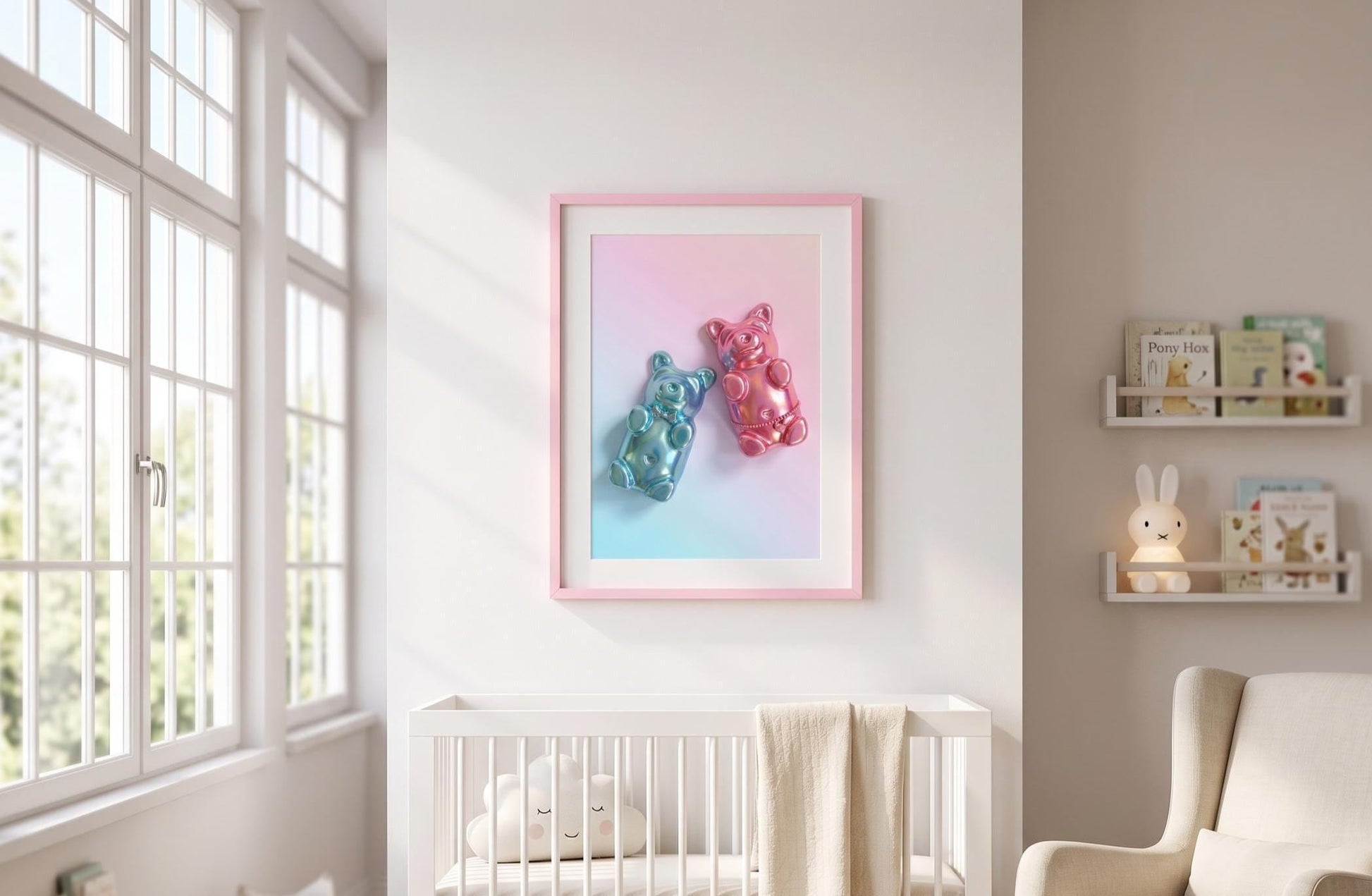 Gummy Bear Print | Pop Art Candy Fine Art Poster, Nursery Wall