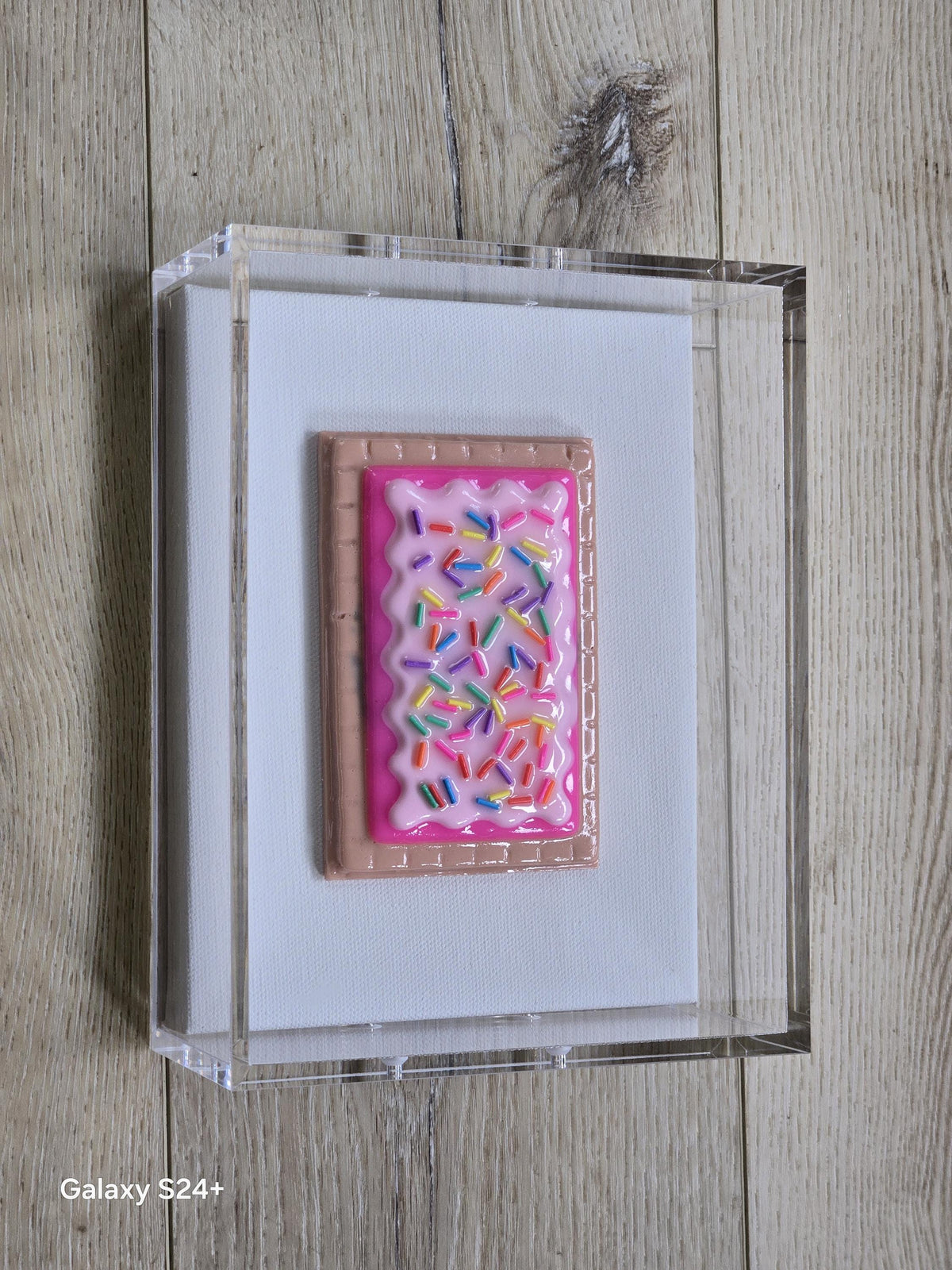 Pastery Wall Art | Resin Candy Sculpture in Acrylic Shadow Box (Nostalgic Decor)