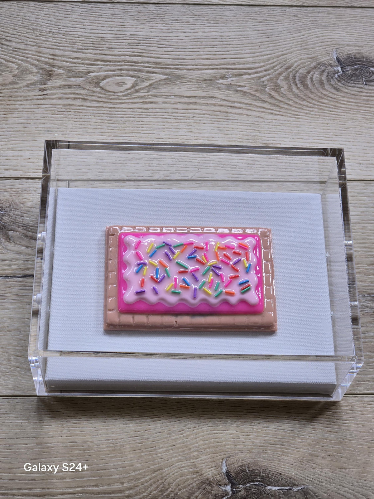 Pastery Wall Art | Resin Candy Sculpture in Acrylic Shadow Box (Nostalgic Decor)