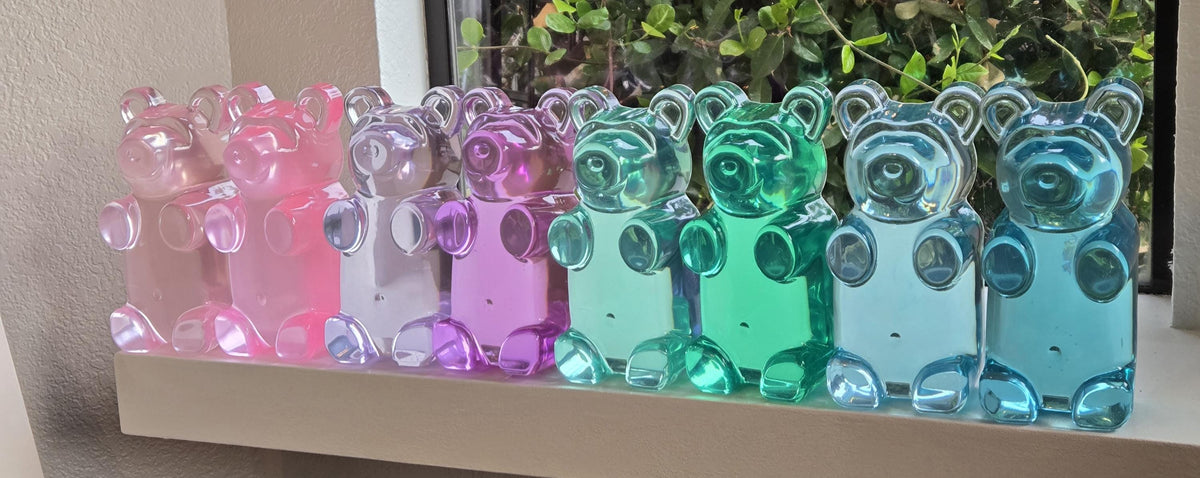 7" Giant Gummy Bear Desk Decor, Modern Office & Business Display, Translucent Resin Pop Art Sculpture