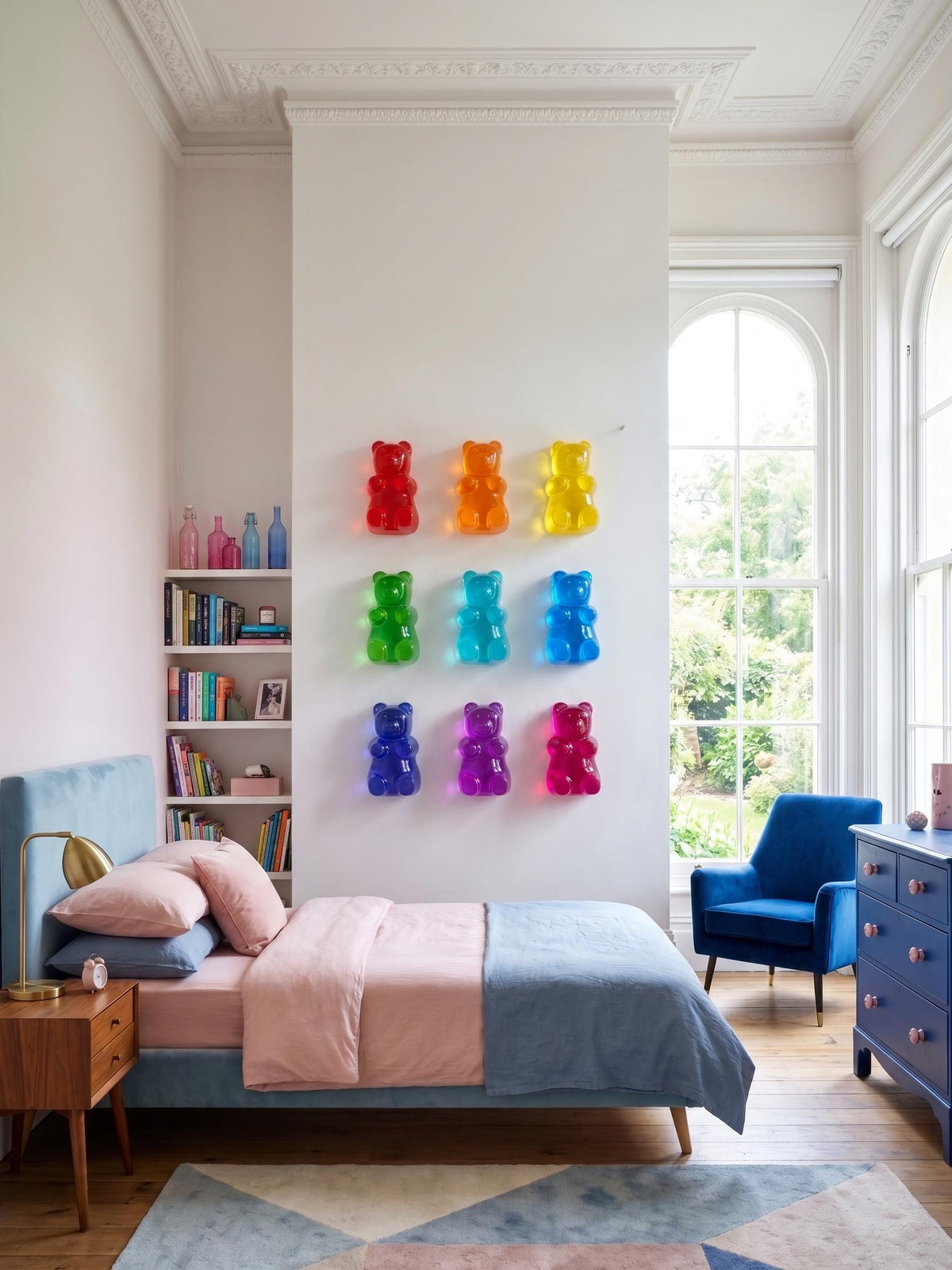 Giant 5 Inch Gummy Bear Resin Wall Sculpture: Pop Art Home Decor, Commercial Wall Art Installations