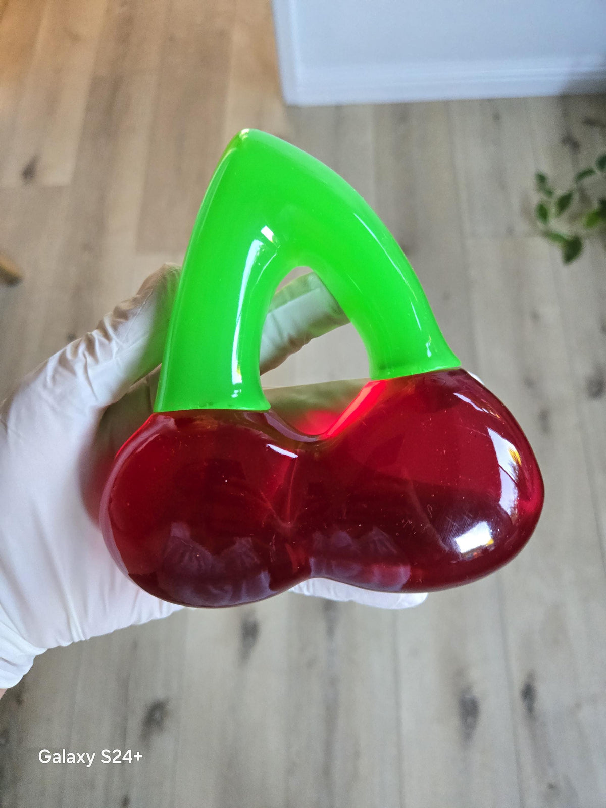 3D Cherry Gummy Wall Art | Resin Candy Sculpture in Acrylic Shadow Box (Nostalgic Decor)