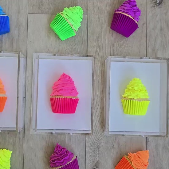 Cupcake Wall Art– Kitchen Decor, Sweet Culinary Gift, Dessert Themed Handmade Custom-Made Decor