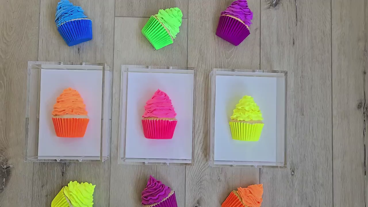 Cupcake Wall Art– Kitchen Decor, Sweet Culinary Gift, Dessert Themed Handmade Custom-Made Decor