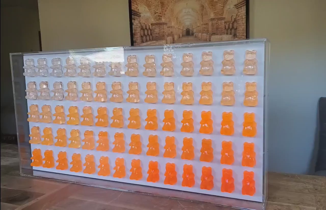 Giant Resin Gummy Bear Framed Wall Decor: 3D Pop Art Shadow Box Customize Art