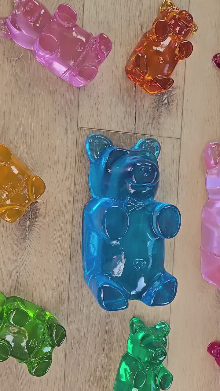 Oliver & Olivia Gummy Bear Wall Art | Pop Art Sculpture for Gallery Wall, Nursery Decor, Kids Room Decor, Jumbo 10 inch Bear