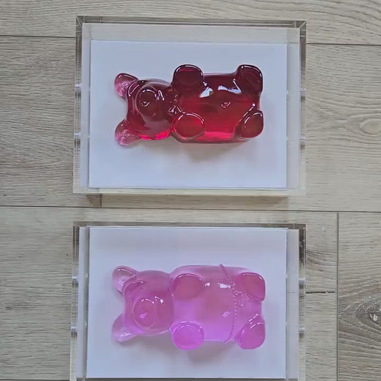 Oliver & Olivia Gummy Bear Wall Art | Pop Art Sculpture for Gallery Wall, Nursery Decor, Kids Room Decor, Shadow Box Collection