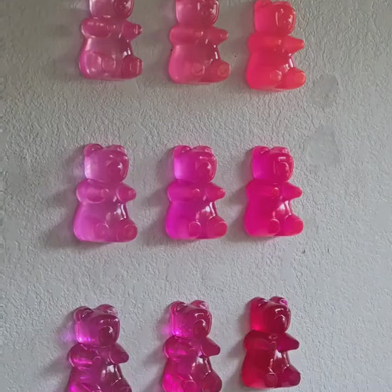 Giant 5 Inch Gummy Bear Resin Wall Sculpture: Pop Art Home Decor, Commercial Wall Art Installations