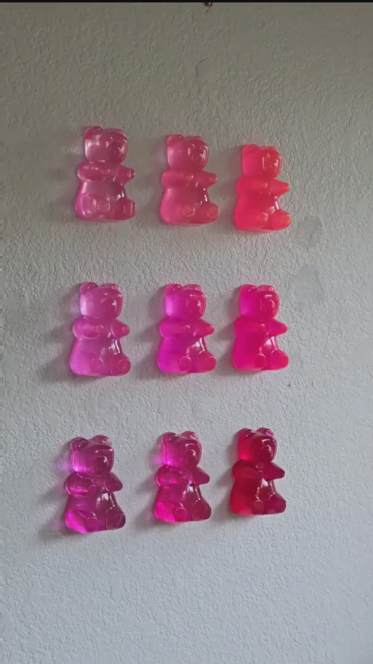 Giant 5 Inch Gummy Bear Resin Wall Sculpture: Pop Art Home Decor, Commercial Wall Art Installations