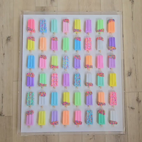 Custom Ice Cream Bar Wall Art | Modern Pop Art, Statement Piece , 3D Shadow Box