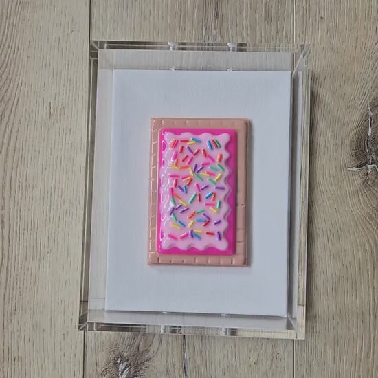 Pastery Wall Art | Resin Candy Sculpture in Acrylic Shadow Box (Nostalgic Decor)